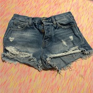Distressed Jean Shorts
